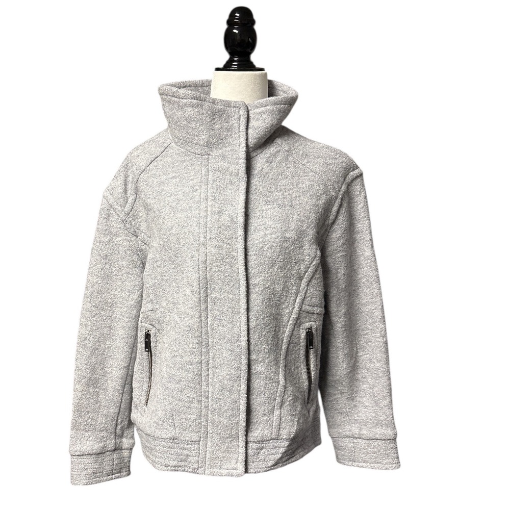 Banana Republic Light Gray Women's Zip-Up Jacket